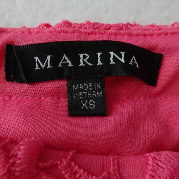 Pink Off the Shoulder Lace Cocktail Dress Women's Size XS Colorful Wedding Guest - Picture 8 of 12